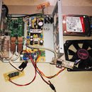 A Raspberry Pi PC-PSU Desktop Computer With Hard Disk, Fan, PSU and On-Off Switch